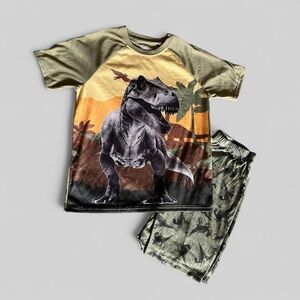 Wonder Nation Dinosaur Pajama Set Boys Size L (10-12)